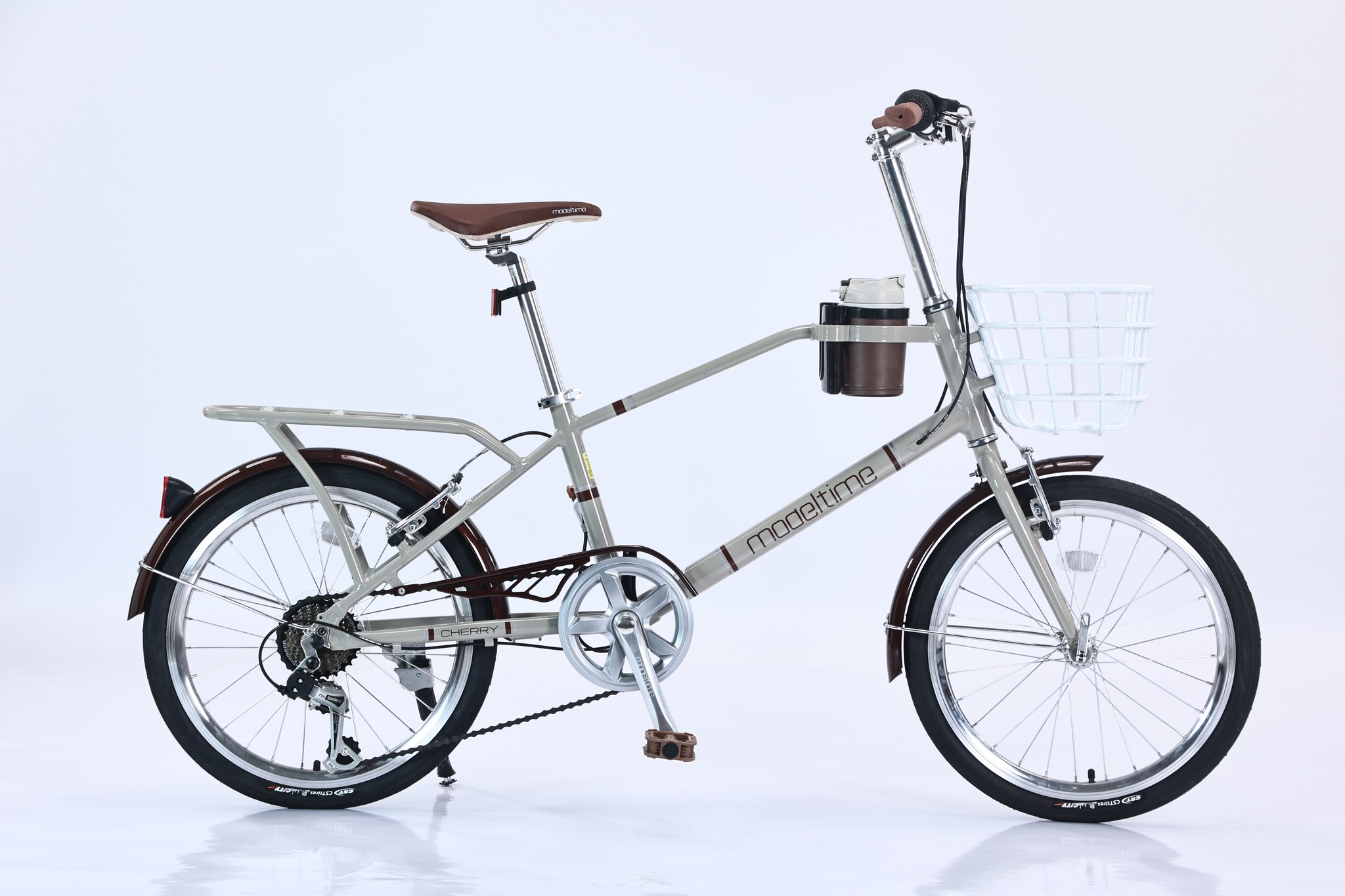 Hello Bike - Xe đạp nữ modeltime cherry màu xám