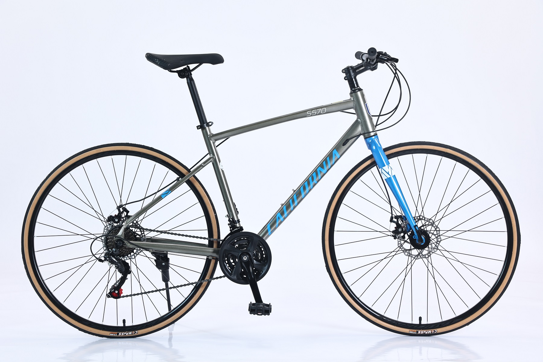 Hello Bike - Xe đạp California City S570 màu xám xanh
