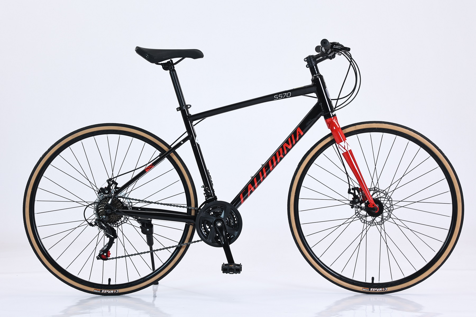 Hello Bike - Xe đạp California City S570 màu đen đỏ