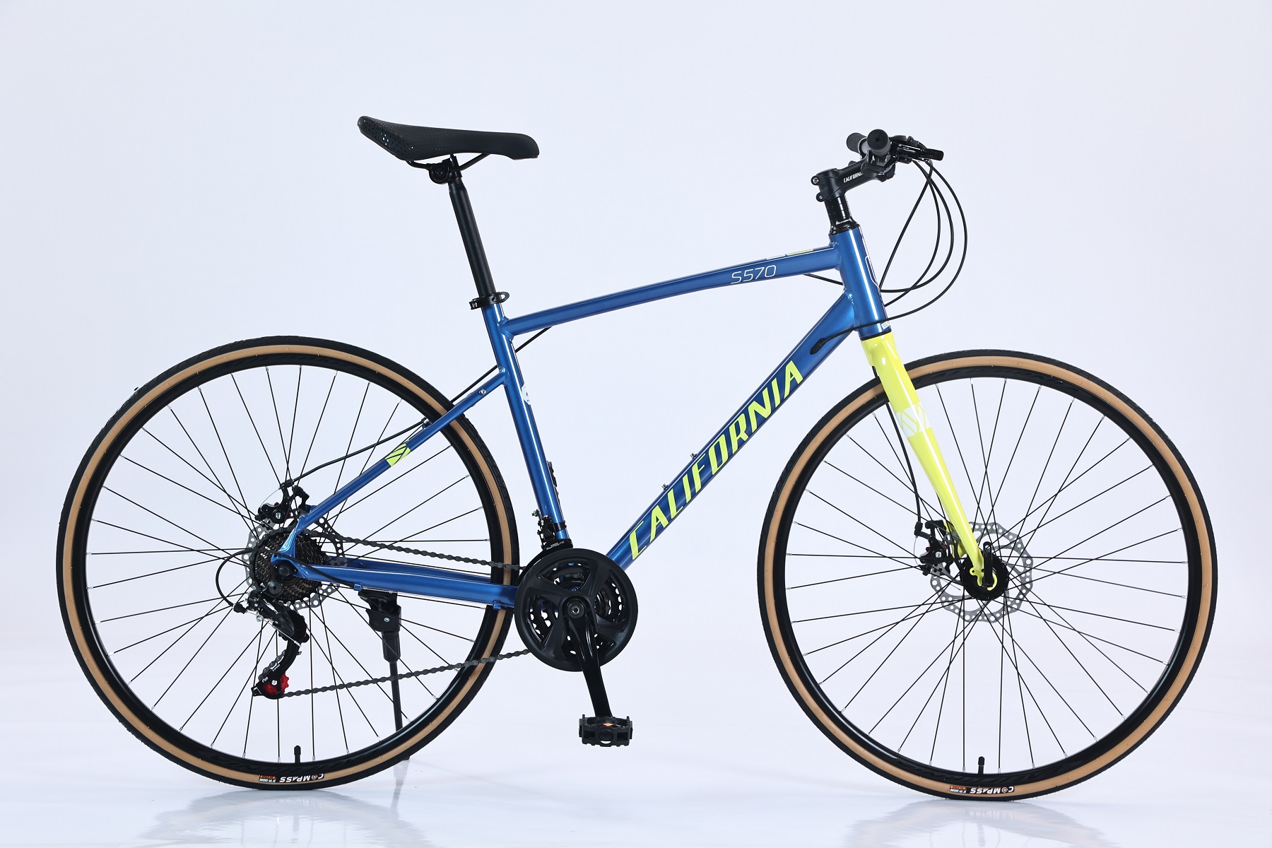 Hello Bike - Xe đạp California City S570 màu xanh vàng