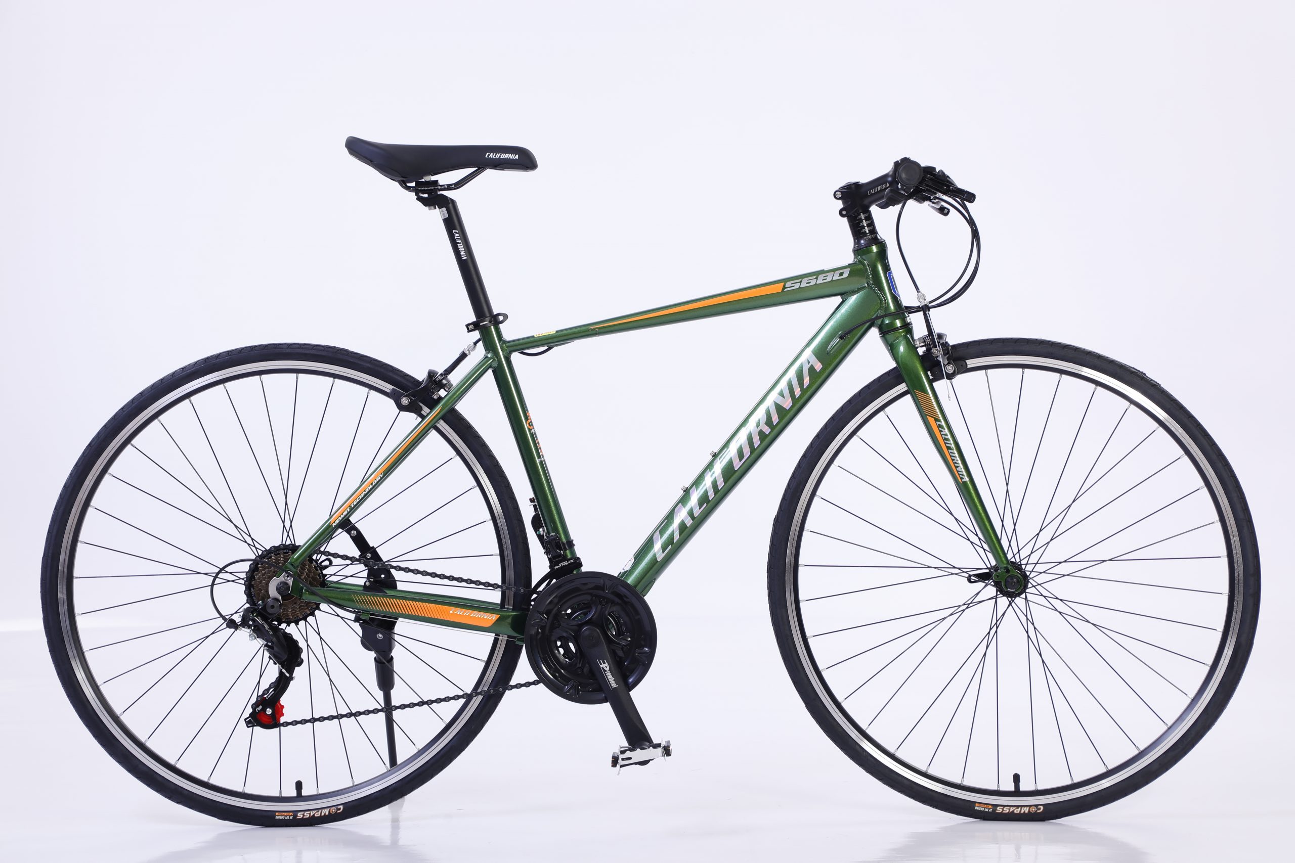Hello Bike - Xe đạp California S680 2023 màu xanh lục cam