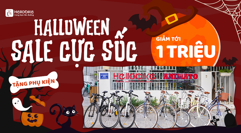 XE ĐẠP HELLO BIKE HÀ ĐÔNG KHUYẾN MÃI LỄ HỘI HALLOWEEN