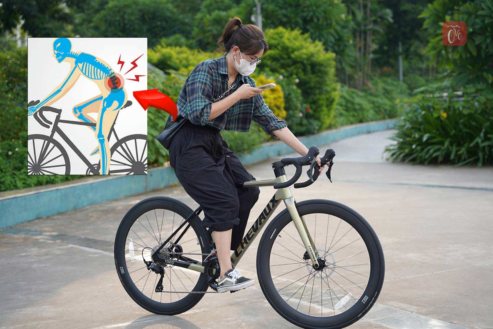Tư thế không thoải mái khi đi xe đạp