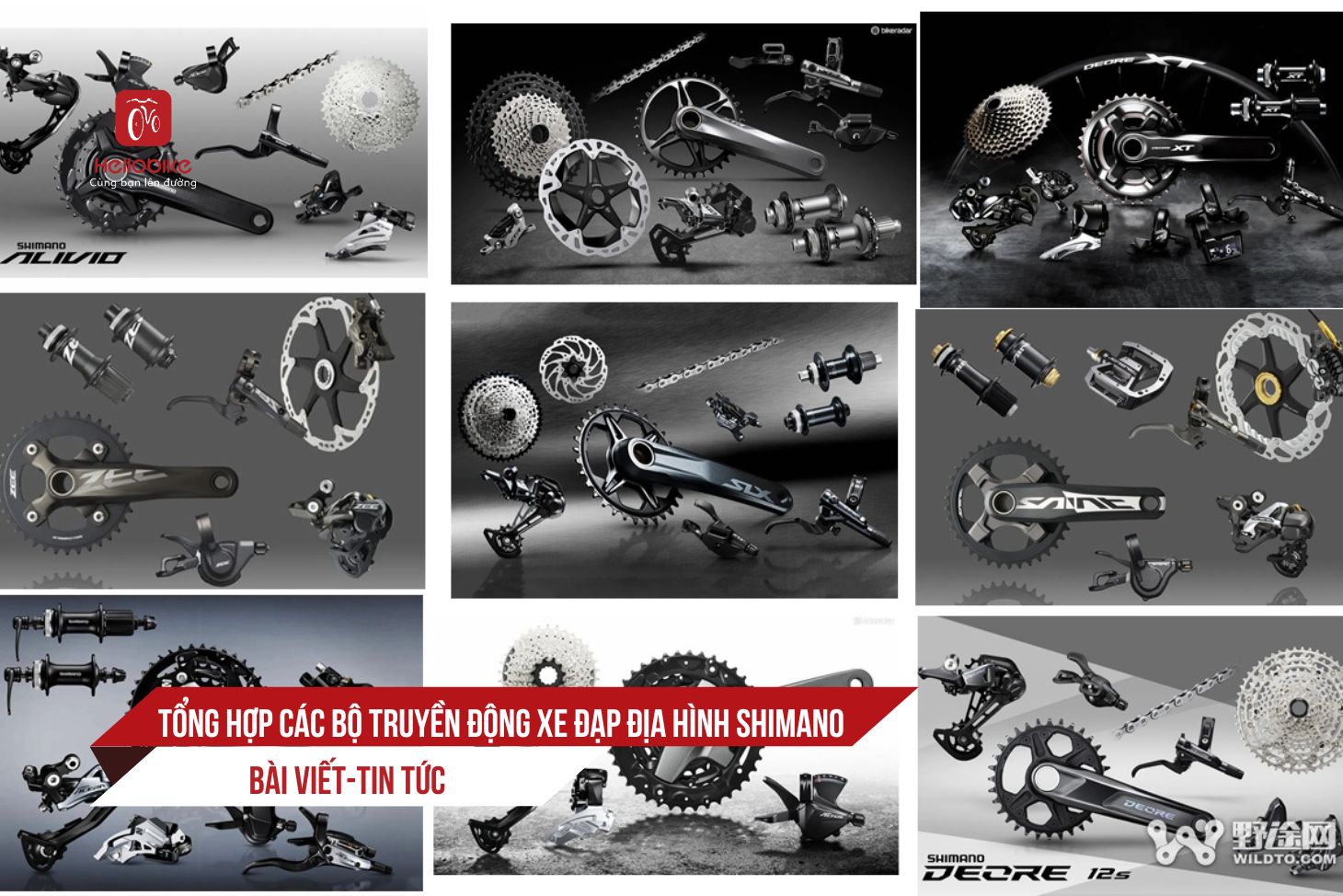 Tổng hợp các bộ truyền động xe đạp địa hình của Shimano