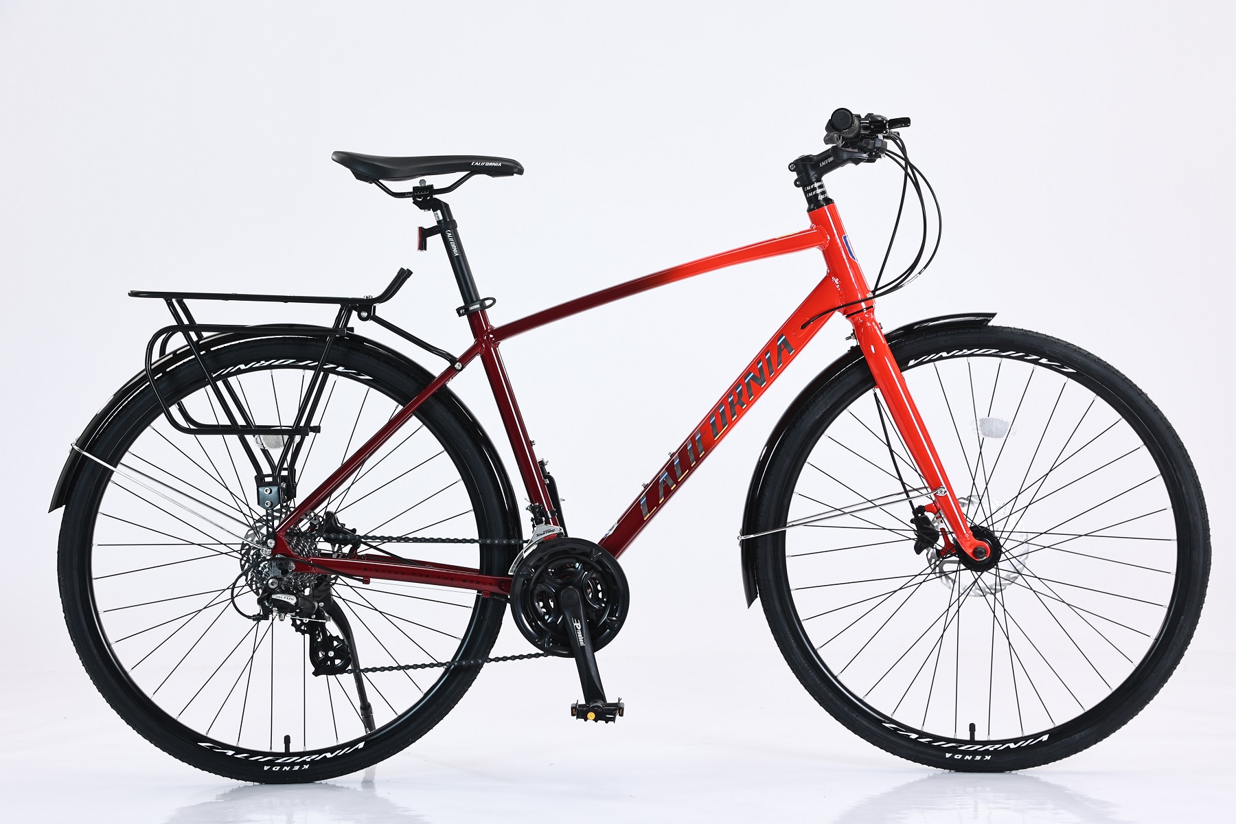 Hello Bike - Xe đạp phố California City 450 màu nâu đỏ